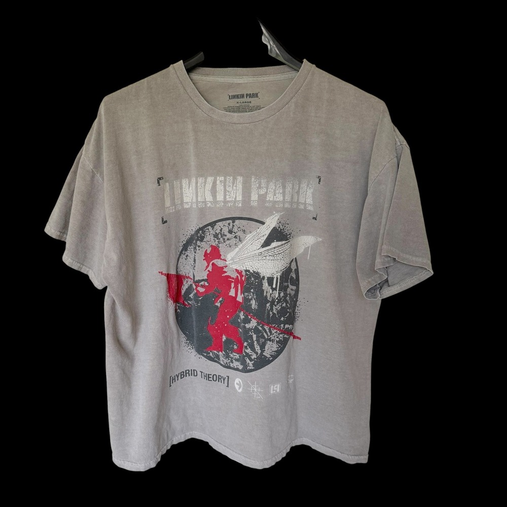 Linkin Park Hybrid Theory T-Shirt Reprint XL Gray Ceremony of Roses Band Tee